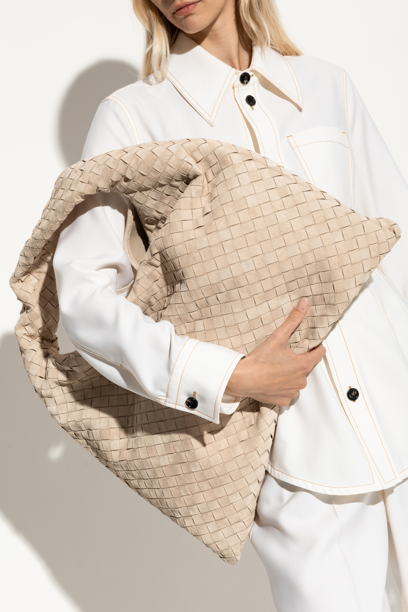 Beige Shoulder bag `Large Hop` Bottega Veneta - Vitkac AS